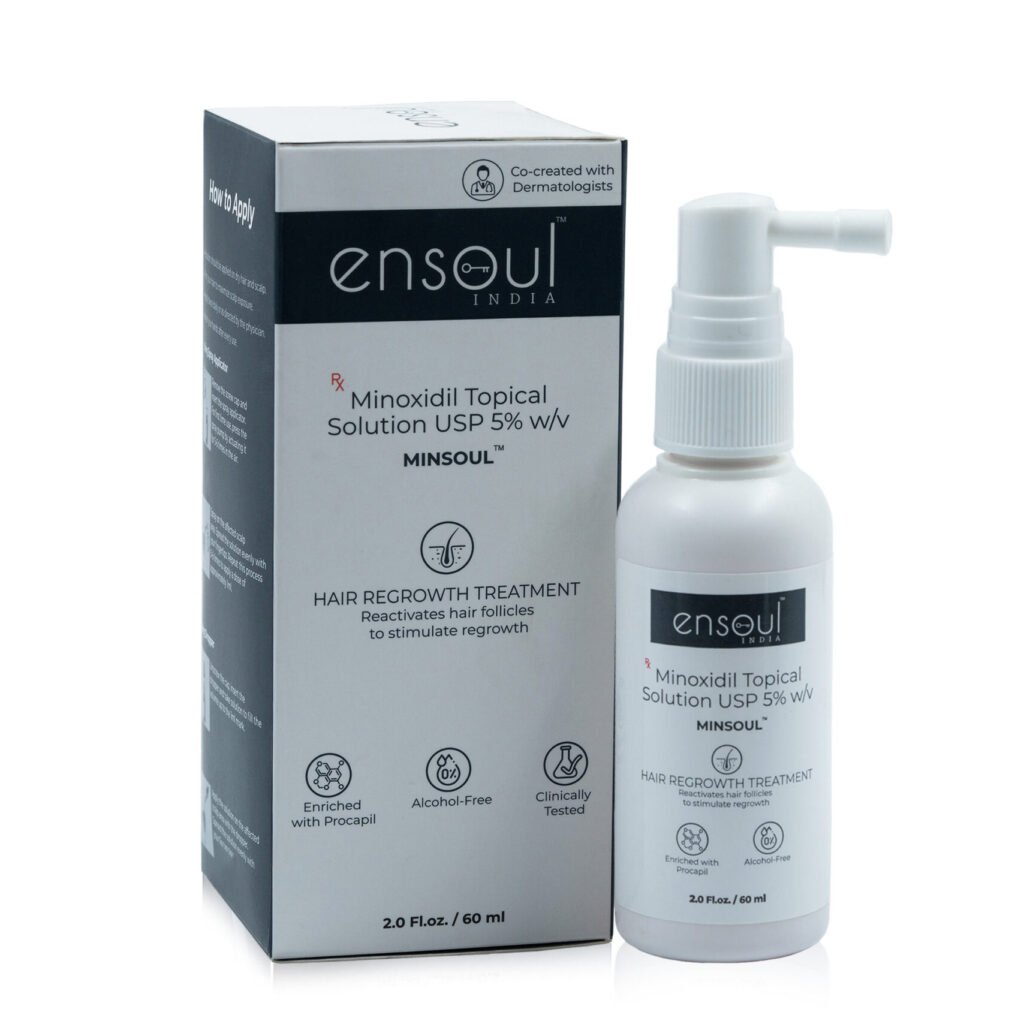 MINSOUL 5% Minoxidil Topical Solution With Procapil, 60ml